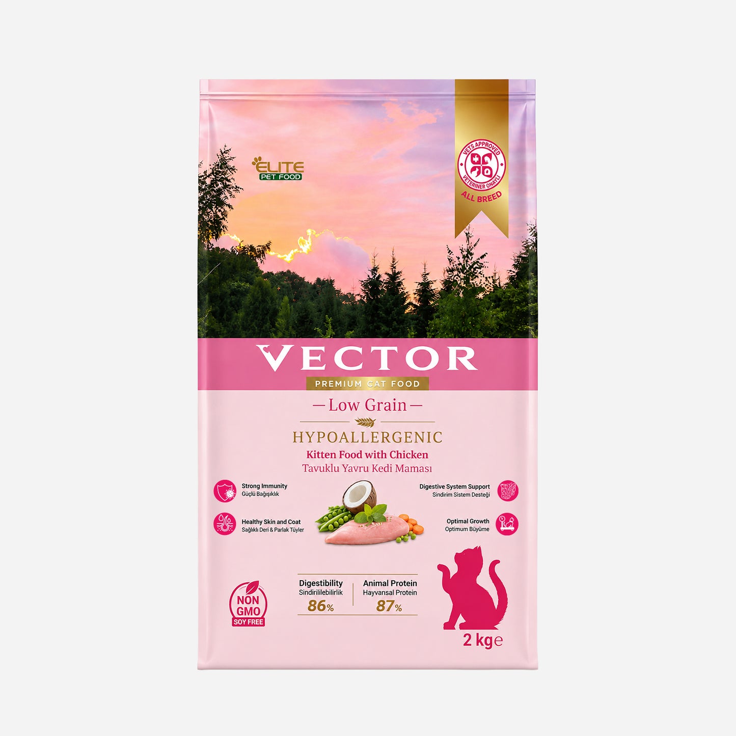 Tam ve Dengeli Tavuklu Yavru Kedi Maması